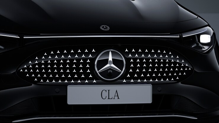 Mercedes Stern teilbeleuchtet Bild 1