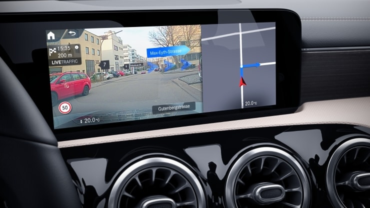 Service connecté : réalité augmentée pour la navigation MBUX 1