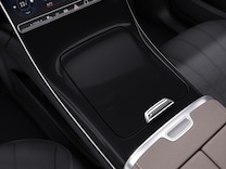 EQS SUV Centre console in black fine-structure look